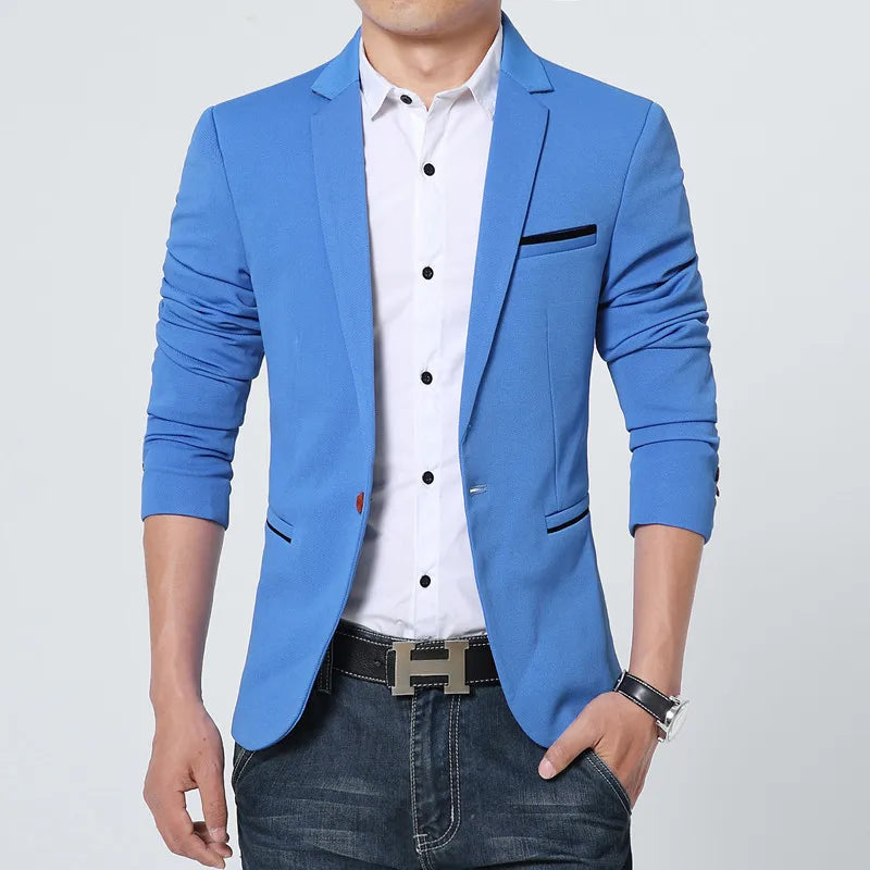 Brand: FGKKS Style: Slim fit Season: Autumn Type: Luxury blazer/suit jacket Target audience: Men "Terno Masculino": Portuguese for "men's suit"