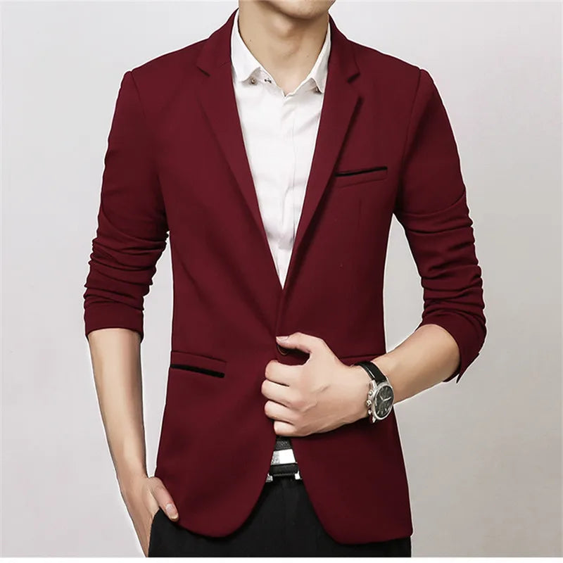 Brand: FGKKS Style: Slim fit Season: Autumn Type: Luxury blazer/suit jacket Target audience: Men "Terno Masculino": Portuguese for "men's suit"