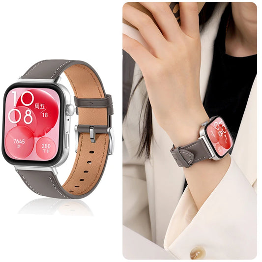 Genuine Leather Band For Huawei Watch Fit 3 Smartwatch Strap Replacement Sport Wristband retro Bracelet Huawei Fit 2 Accessories